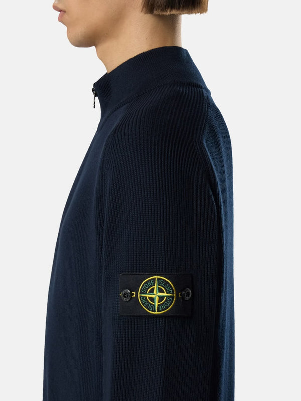 5100124 Half-Zip Jumper in Ribbed Soft Cotton