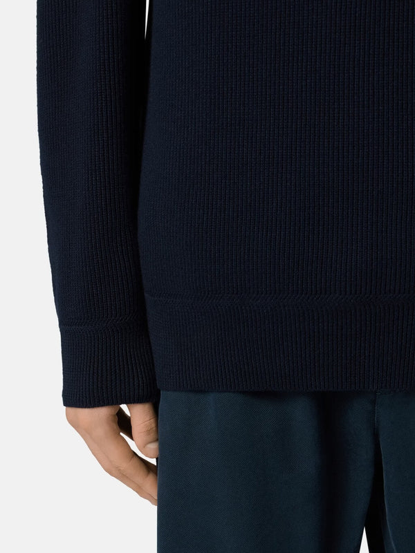 5100124 Half-Zip Jumper in Ribbed Soft Cotton