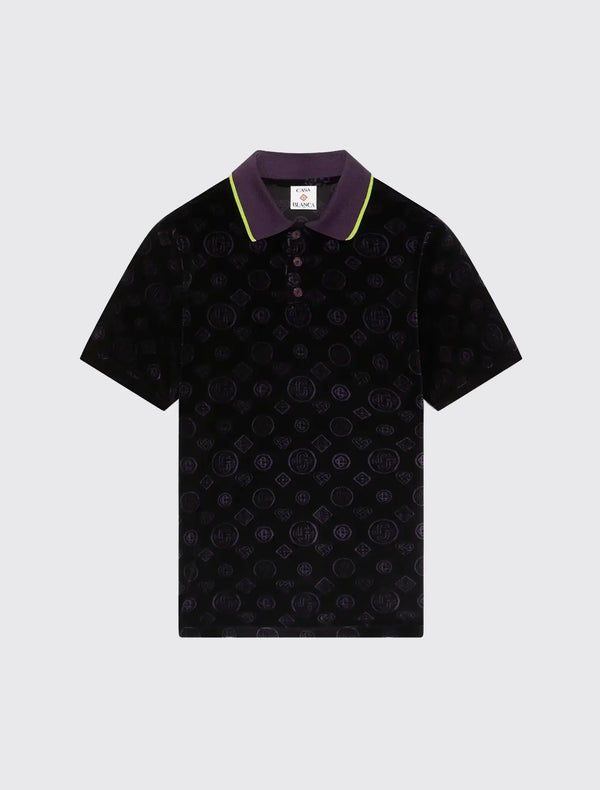 Monogram Velour Polo Shirt