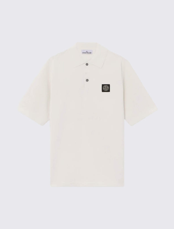 5100030 Short-Sleeve Knit Polo in Micro Stitch Soft Cotton