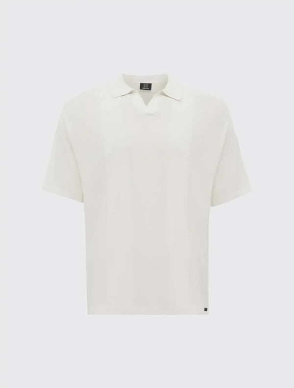 Knitted Buttonless Polo