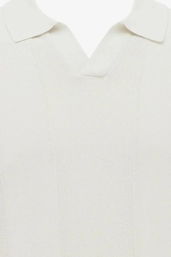 Knitted Buttonless Polo