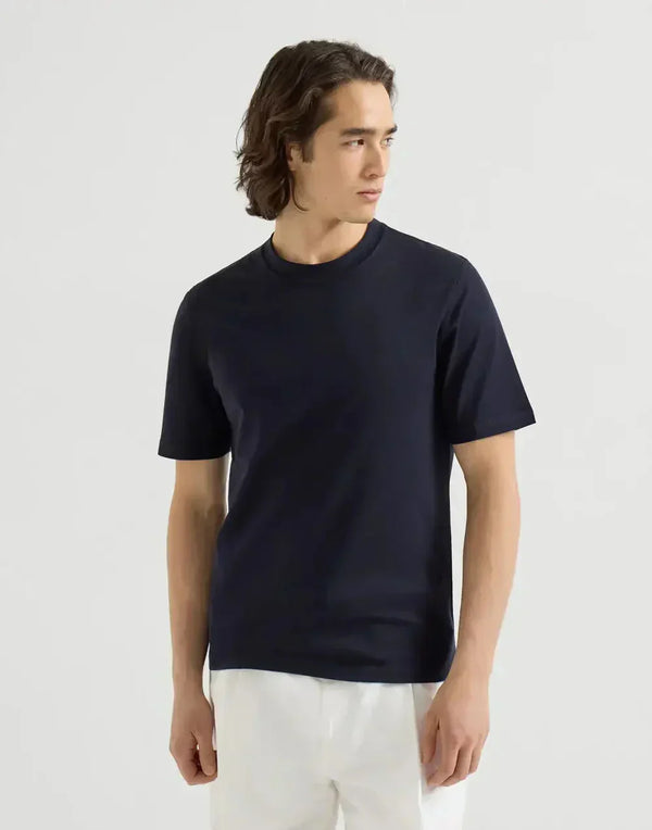 Cotton Jersey Crew Neck T-Shirt