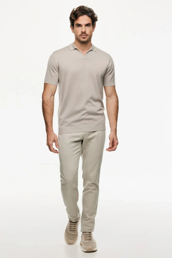 No Button Polo
