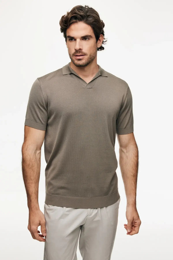No Button Polo