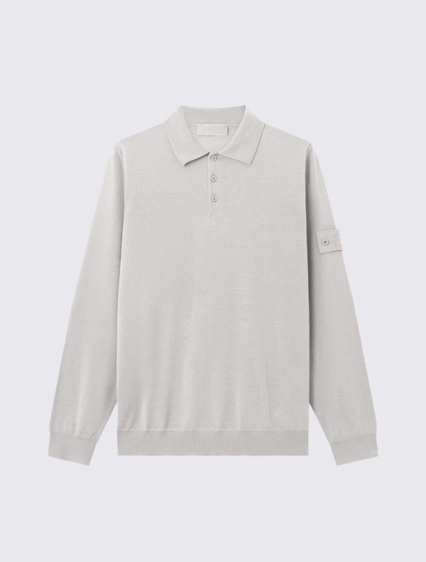 5100076 Ghost Knit Long-Sleeve Polo