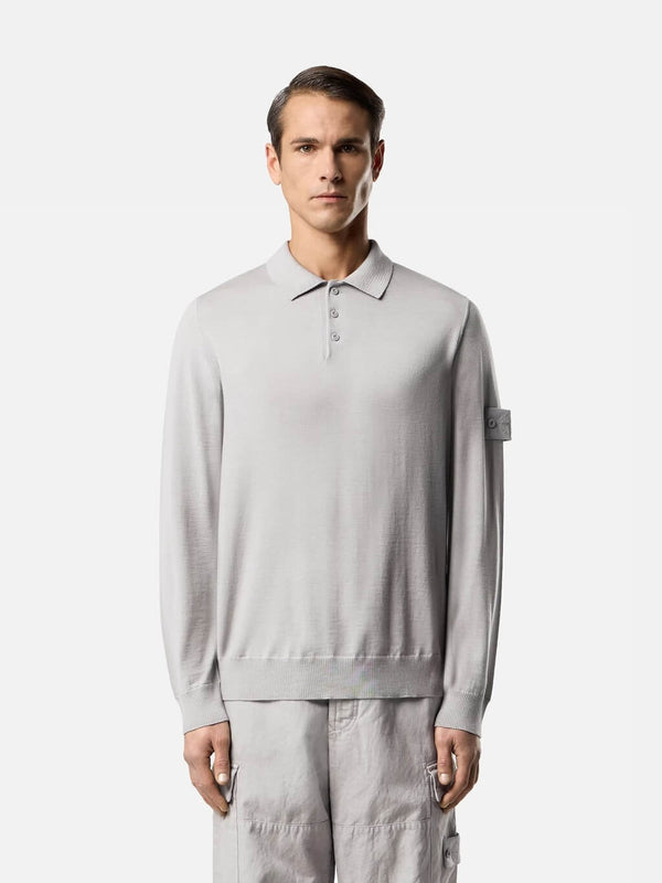 5100076 Ghost Knit Long-Sleeve Polo
