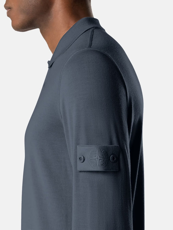 5100076 Ghost Knit Long-Sleeve Polo