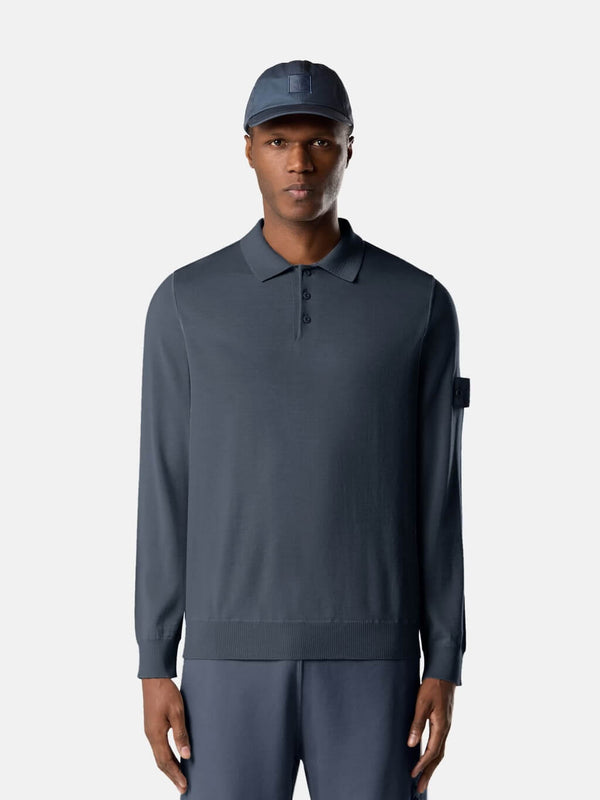 5100076 Ghost Knit Long-Sleeve Polo