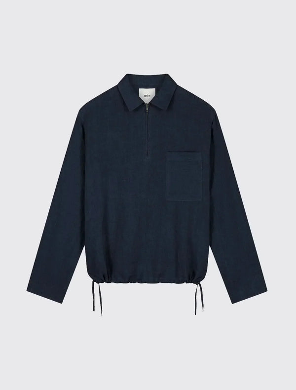 Linen Quarter Zip Pullover