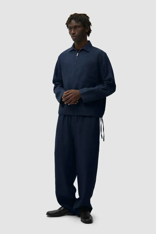 Linen Quarter Zip Pullover