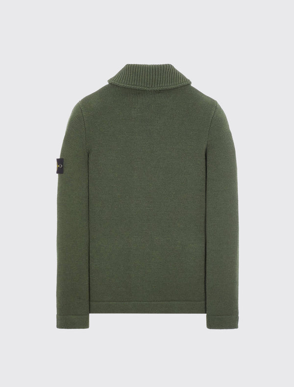 Double-breasted cardigan knit in stretch wool