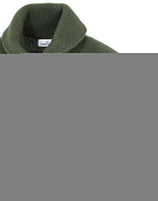 Double-breasted cardigan knit in stretch wool