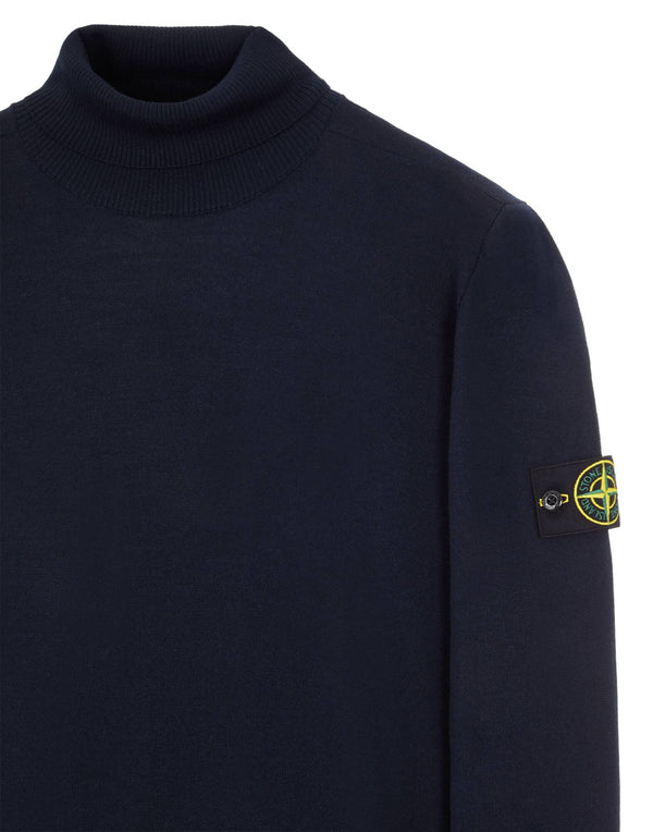 Turtleneck knit in pure light wool