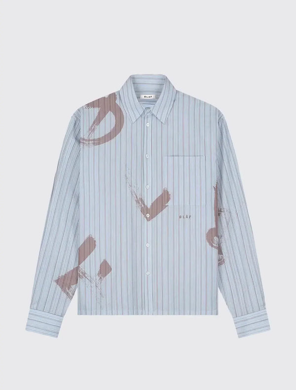 Brushstroke Logo Stripe LS Shirt