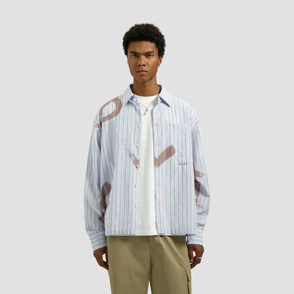 Brushstroke Logo Stripe LS Shirt