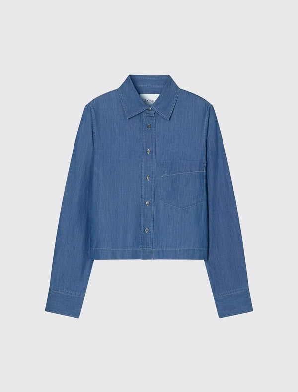 Cropped Denim Blouse