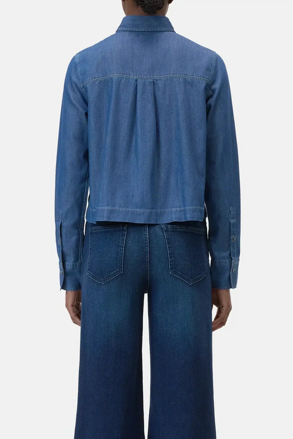 Cropped Denim Blouse