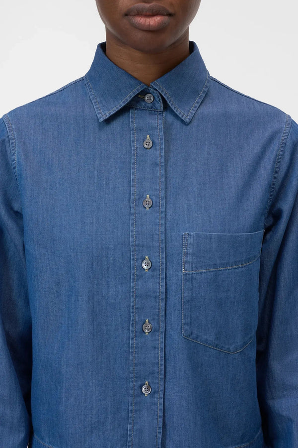 Cropped Denim Blouse