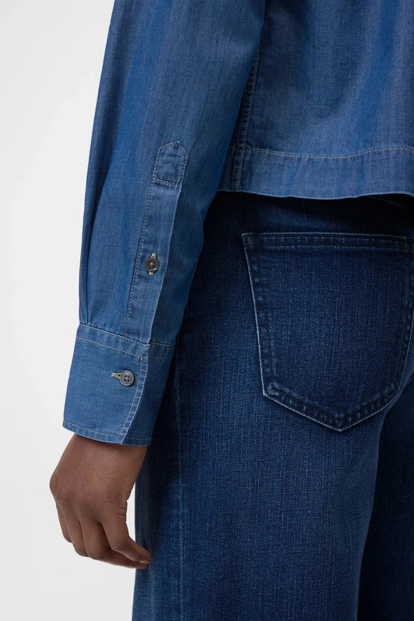 Cropped Denim Blouse