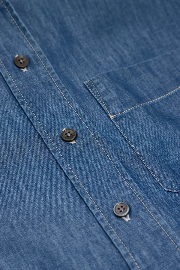 Cropped Denim Blouse