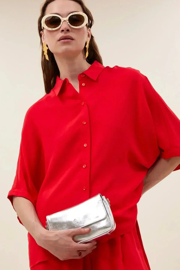Sunny Satin Stripe Blouse