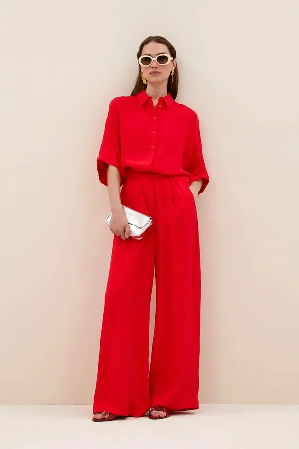 Sunny Satin Stripe Blouse