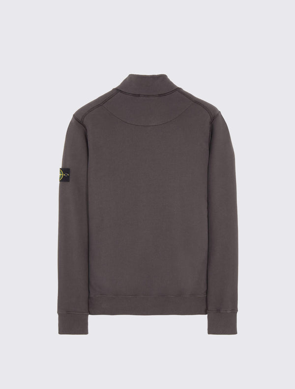 Half-zipper sweatshirt in brushed cotton fleece