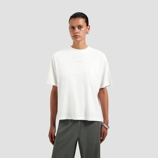 W Brushstroke Graphic Boxy Tee