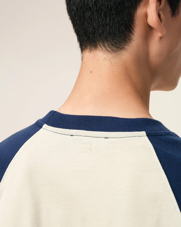 Two Tone Knitted Patch T-Shirt