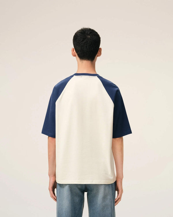 Two Tone Knitted Patch T-Shirt