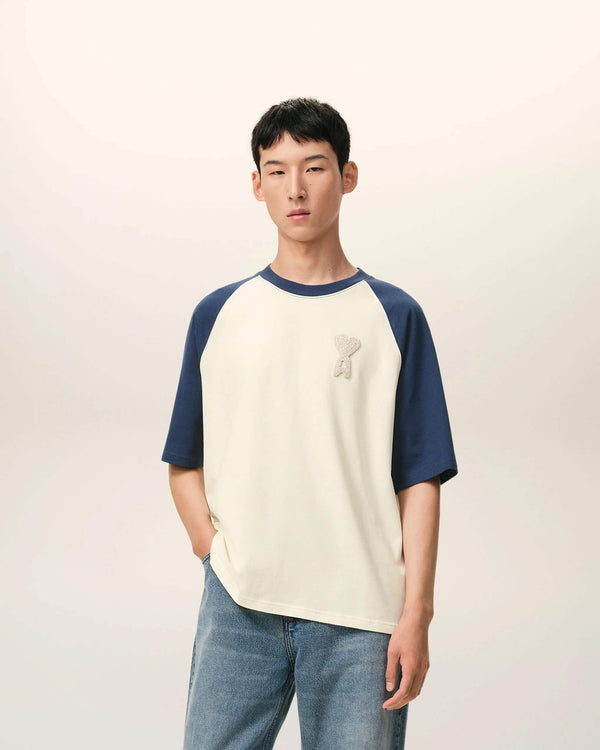 Two Tone Knitted Patch T-Shirt