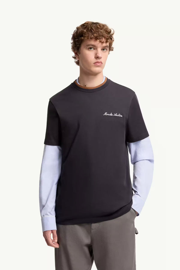Embroidered Logo Cotton T-Shirt