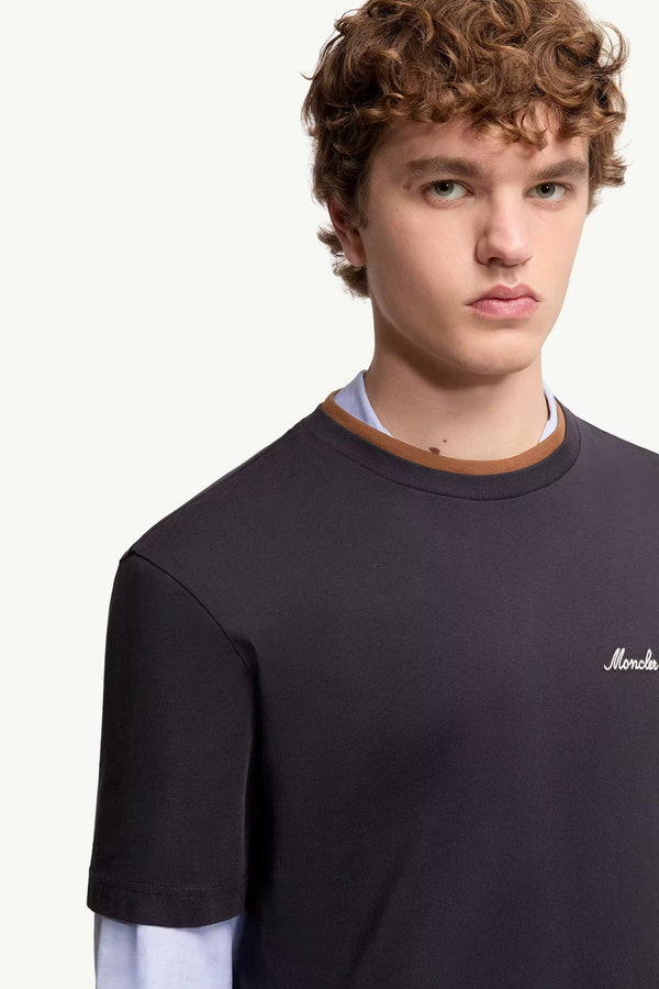 Embroidered Logo Cotton T-Shirt