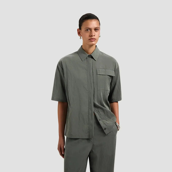 W Crinkled Oversized SS Shirt