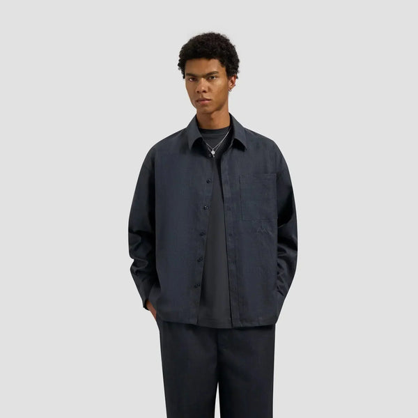 Wool Blend Boxy LS Shirt