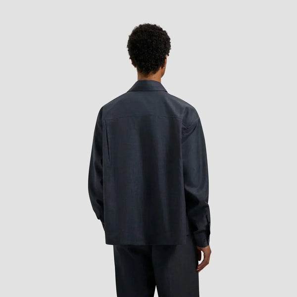 Wool Blend Boxy LS Shirt
