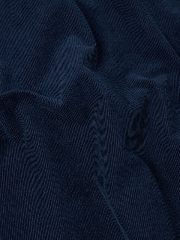 1100008 Indigo Micro Corduroy-Rinsed Overshirt