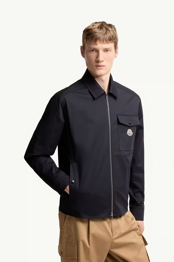 Cotton Blend Gabardine Shirt Jacket