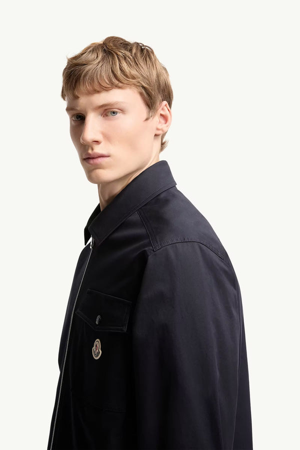 Cotton Blend Gabardine Shirt Jacket
