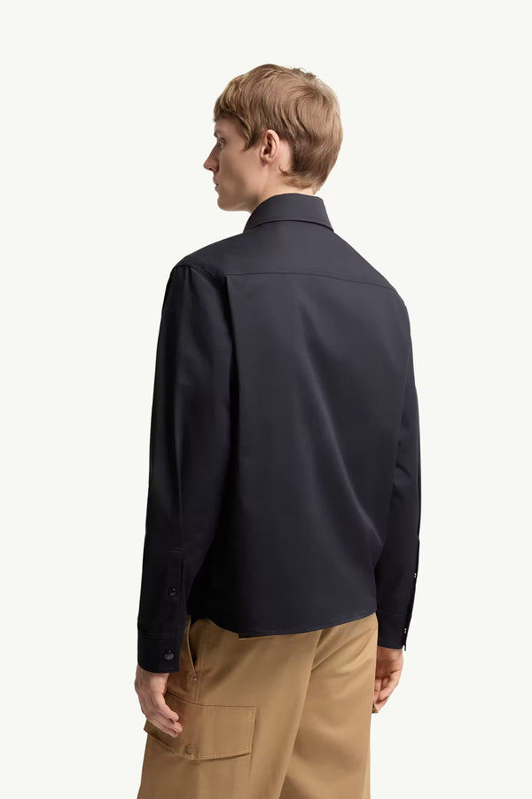 Cotton Blend Gabardine Shirt Jacket