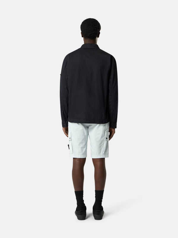 1200008 Overshirt in Brushed Cotton Canvas Old Effect