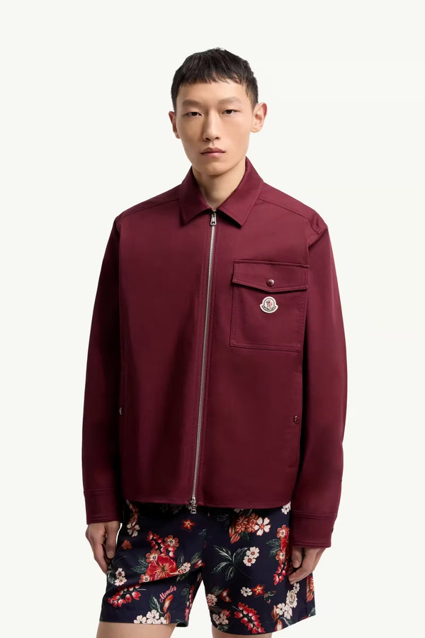 Cotton Blend Gabardine Shirt Jacket