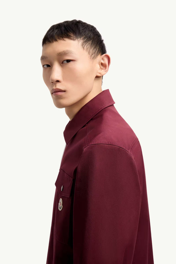 Cotton Blend Gabardine Shirt Jacket