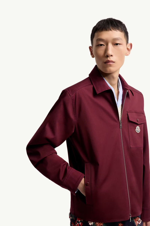 Cotton Blend Gabardine Shirt Jacket