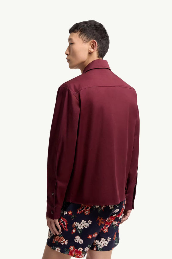 Cotton Blend Gabardine Shirt Jacket