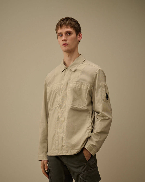 Taylon P Chest Pockets Lens Button Overshirt