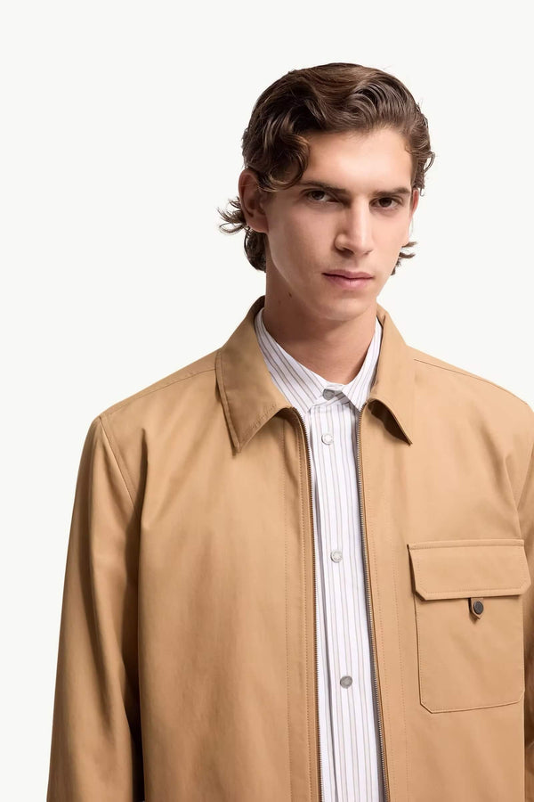 Leather Logo Blend Shirt