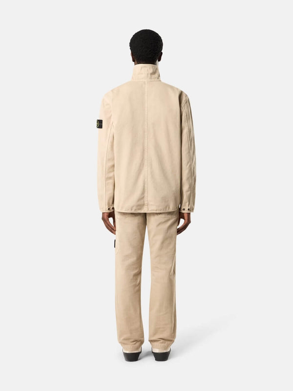 1200014 Overshirt in Panama Cotton Old Effect