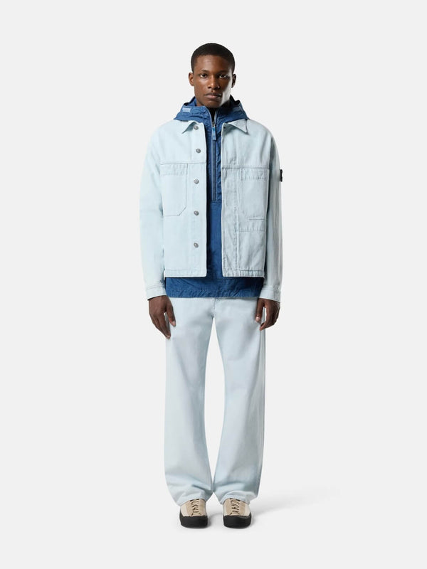 4100006 Indigo Denim-Ultra Bleached Coach Jacket